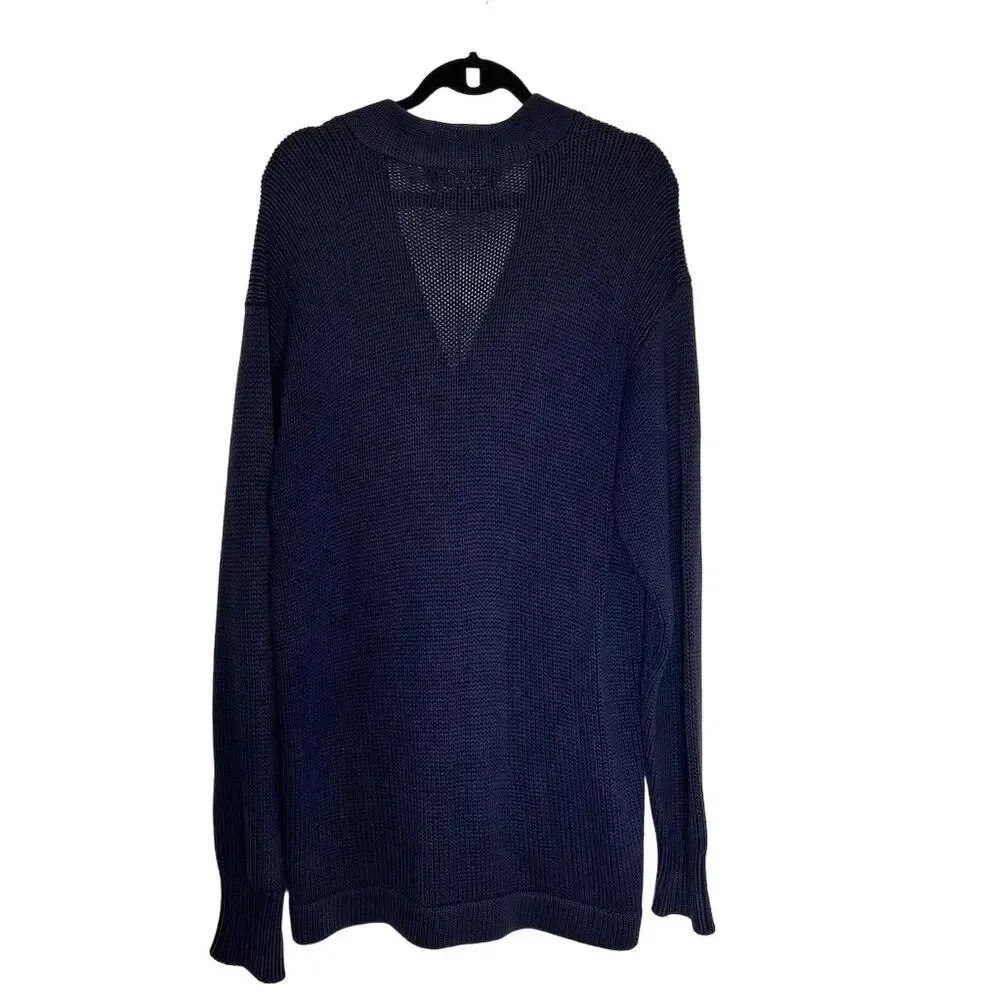 Polo Ralph Lauren Men's Vintage Blue Cardigan Sweater Size M Gold Buttons - Picture 2 of 13